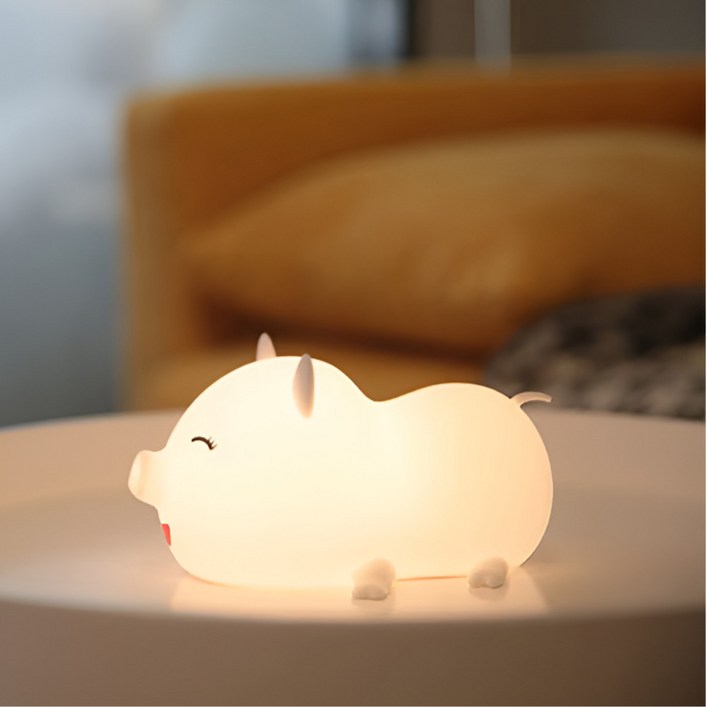 소프트 피기 실리콘 힐링 수유등 무드등
