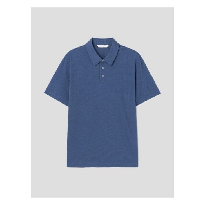 로가디스 코튼 혼방 스퀘어조직 반팔 칼라넥 티셔츠 로얄 블루 RY5442P70N 1749443