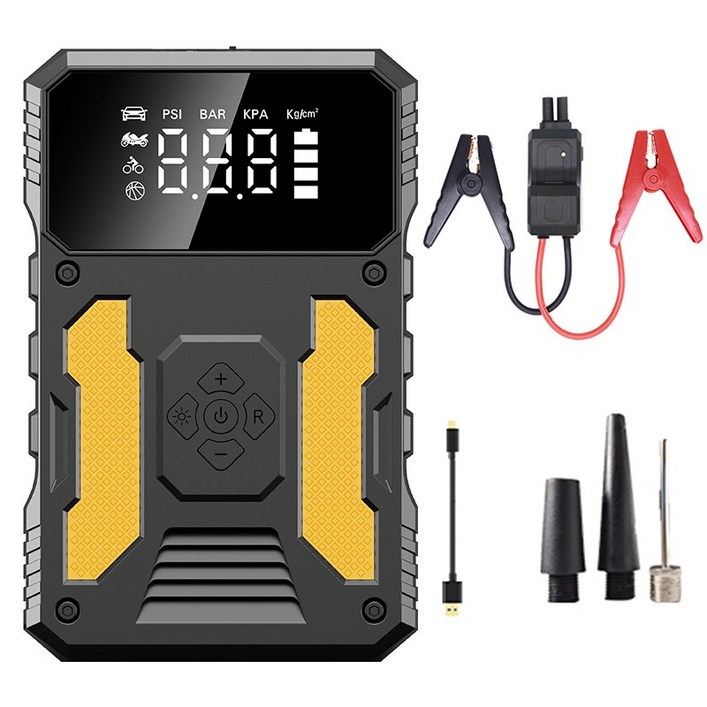 LA DERIVE 비상시동 보조배터리 점프 스타터스마트 점프 케이블 스마트 시동 자동차 오토바이 보조배터리 14.8V