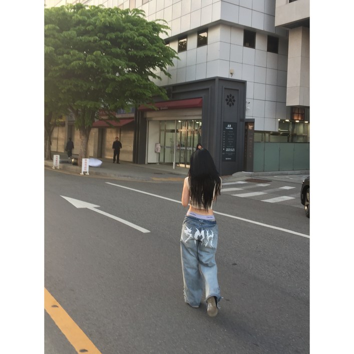 (고퀄) 데님 와이드 빈티지 워싱 팬츠 바지