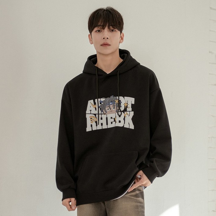 스몰더 남자 오버핏 레게 후드 맨투맨 티셔츠 1725
