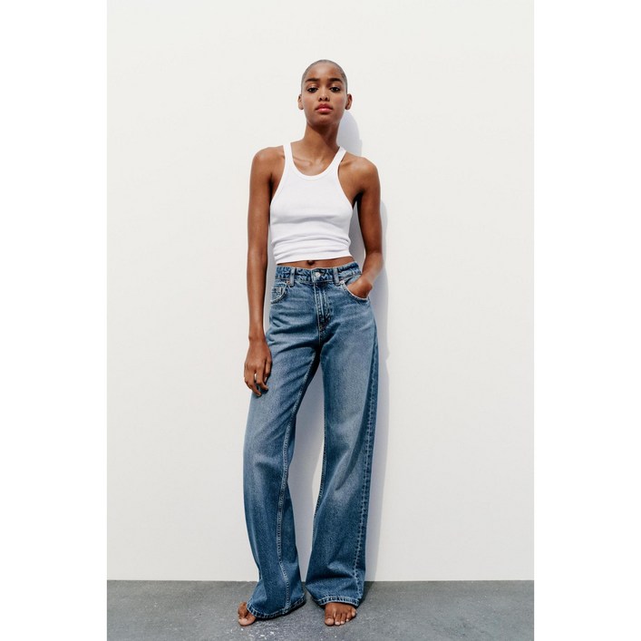 ZARA 자라 미드라이즈 풀 렝스 진 6688/034  6688034