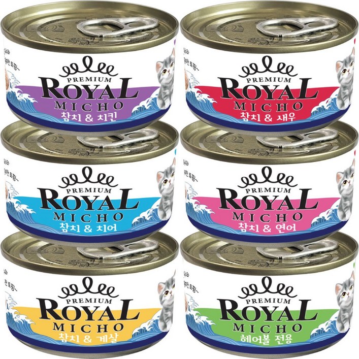 프리미엄 로얄 미쵸 캔 콤보 85g x 30개입 고양이 캔 간식, 85g, 30개