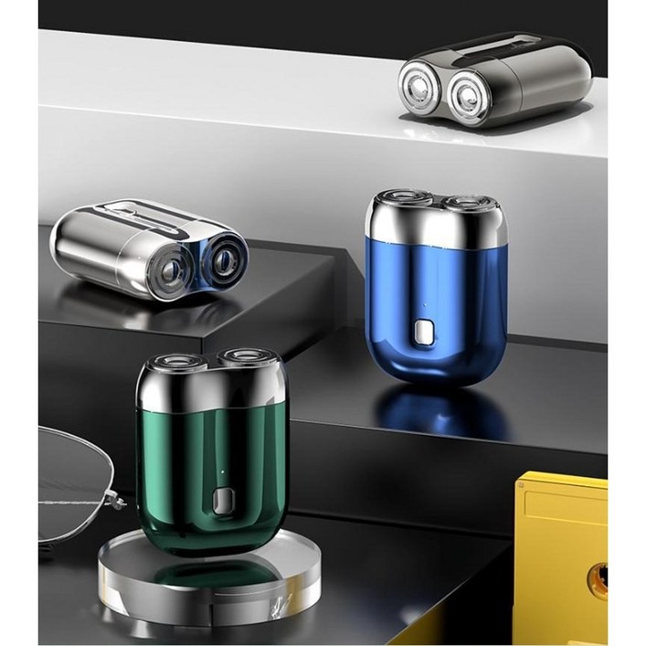 국내배송 독일기술 11 고품질 휴대용 더블헤드 미니 전기 면도기 usb 충전식 자동 면도기