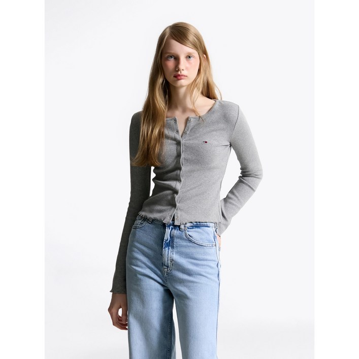 타미힐피거 슬림 립 스냅 버튼 탑 T32F6TTO01TWT2P6N