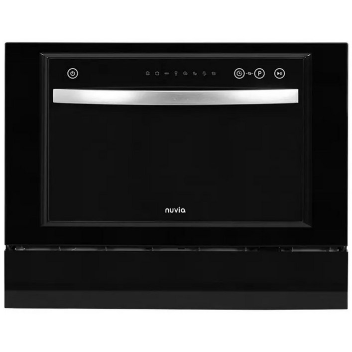 까르페 무설치 식기세척기 PRO 스텐 누비아 6인용 8인용 강력세척 자동문열림 그릇세척기(무설치전용 물통세트+전용수저통+컵걸이세트 포함), 블랙, MDW-H601B, 고객직접설치