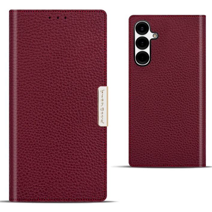 갤럭시 퀀텀4  A54  오플레더락 천연소가죽 마그네틱 플립 케이스