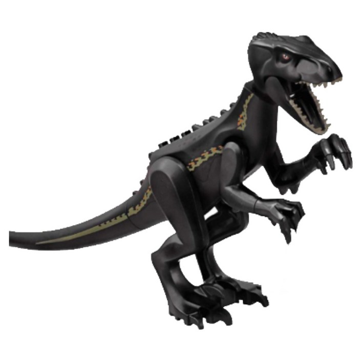 큐브월드 호환블록 쥬라기월드 다이노소어 공룡 브릭피규어 20종 모음, 00. S05BIG 인도랩터블랙 세트, 1개