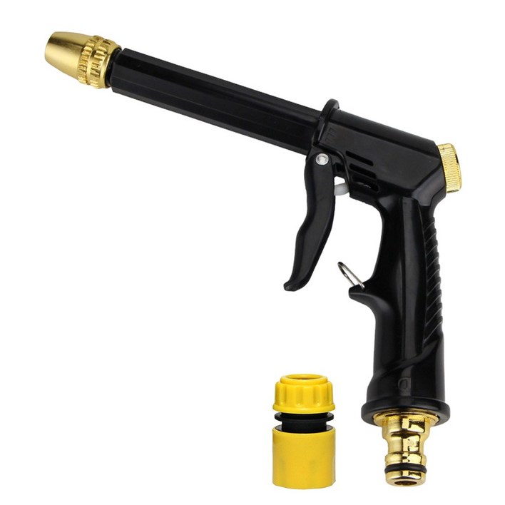 앙플랜트 메탈 초강력 고압분사기 롱 블랙건, 1개, 금색  검정색