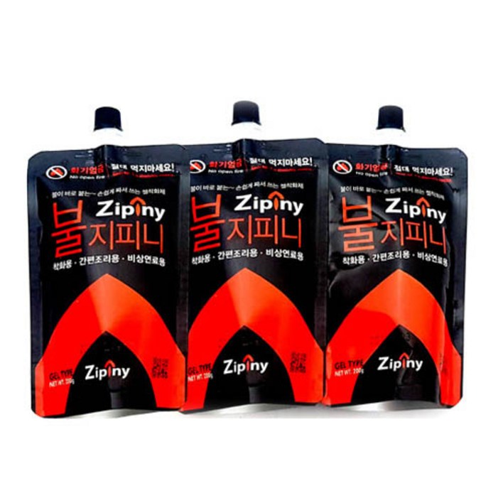 지피니 불지피니 젤착화제, 200g, 3개 지피니 불지피니 젤착화제, 200g, 3개