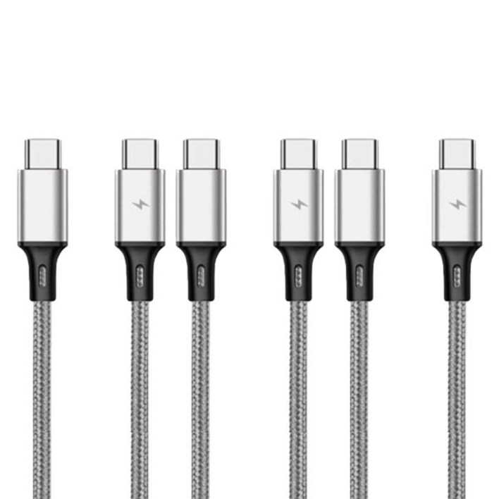 헬로젬 C to C PD 고속 충전 케이블 60W 60cm + 1.2m + 2m 3종 세트