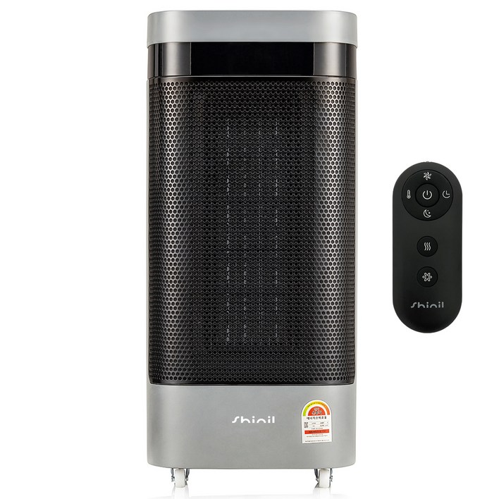 신일 PTC 입체난방 리모컨 스탠드형 전기히터, SEH-L3300GY, 없음