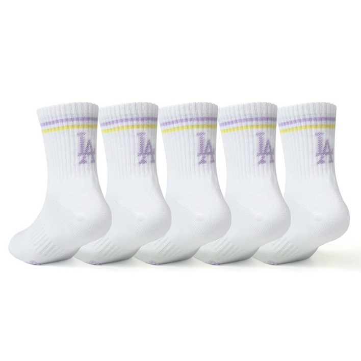 MLB 아동용 컬러E 중목 양말 5족