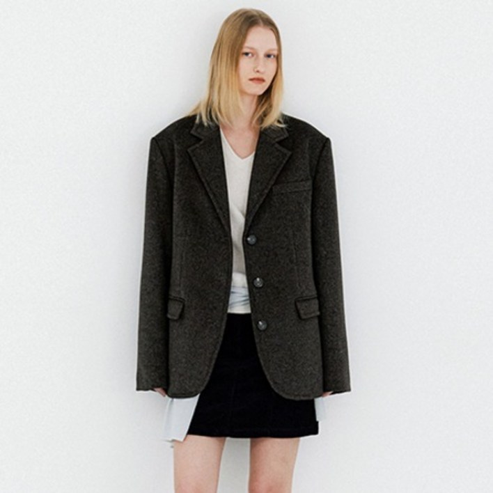 아틀리에나인 여성용 울 트윌 싱글 버튼 자켓 JK-3055