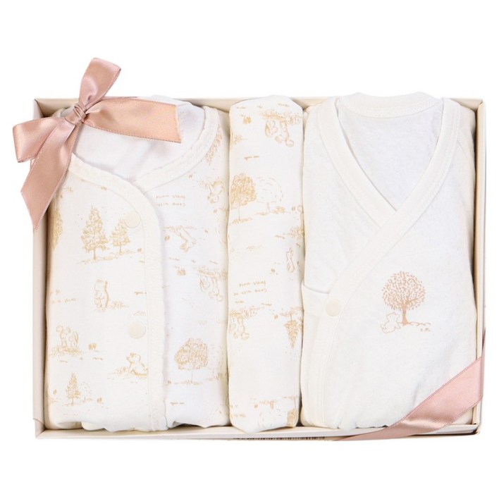 오가닉맘 신생아용 프레스트 면 배내저고리 MIFNBE01  내의 MIFL9B04  기프트백  쇼핑백 세트