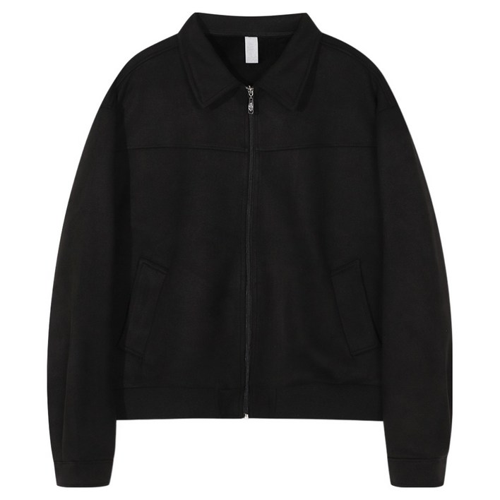 일루소 남성용 스웨이드 블렌드 세미 크롭 집업 자켓