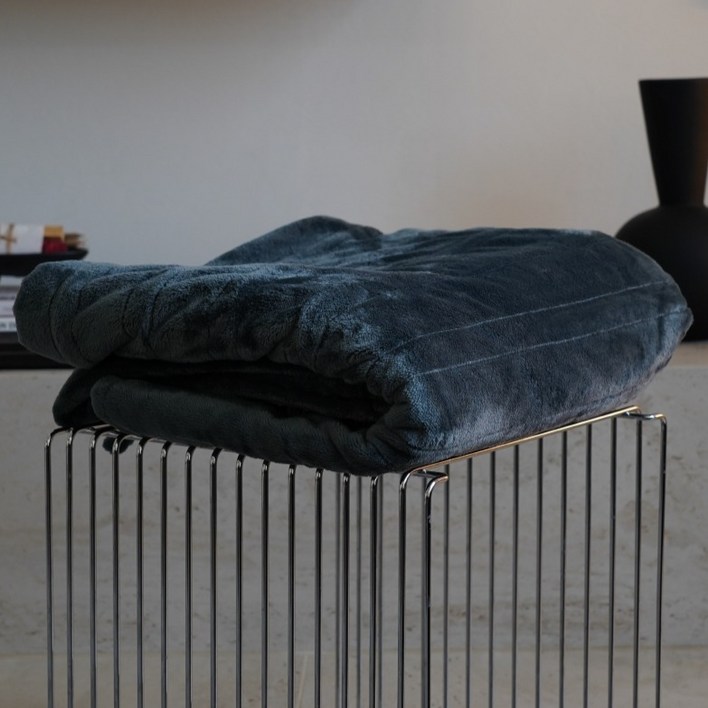 일월 온담 벨벳 헤븐 카본 온열담요, 140 x 160 cm, 코지 블루