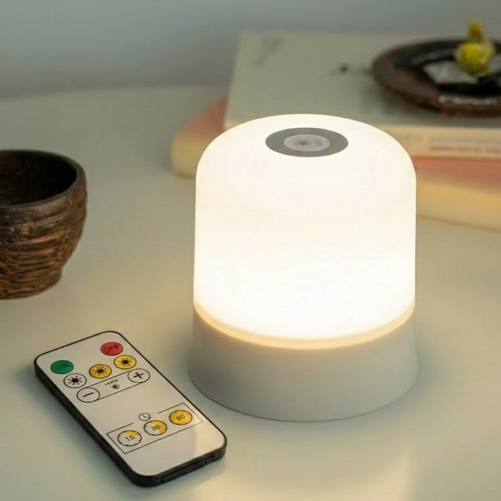 IRENE 무선 3색 컬러체인지 수면 무드등  리모컨 세트