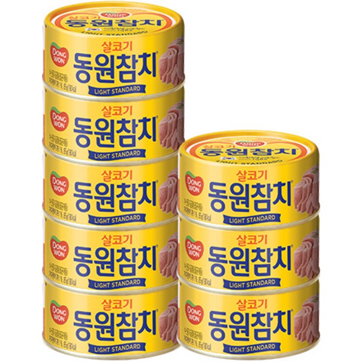 동원 라이트 스탠다드 참치, 85g, 8개 헬스/건강식품