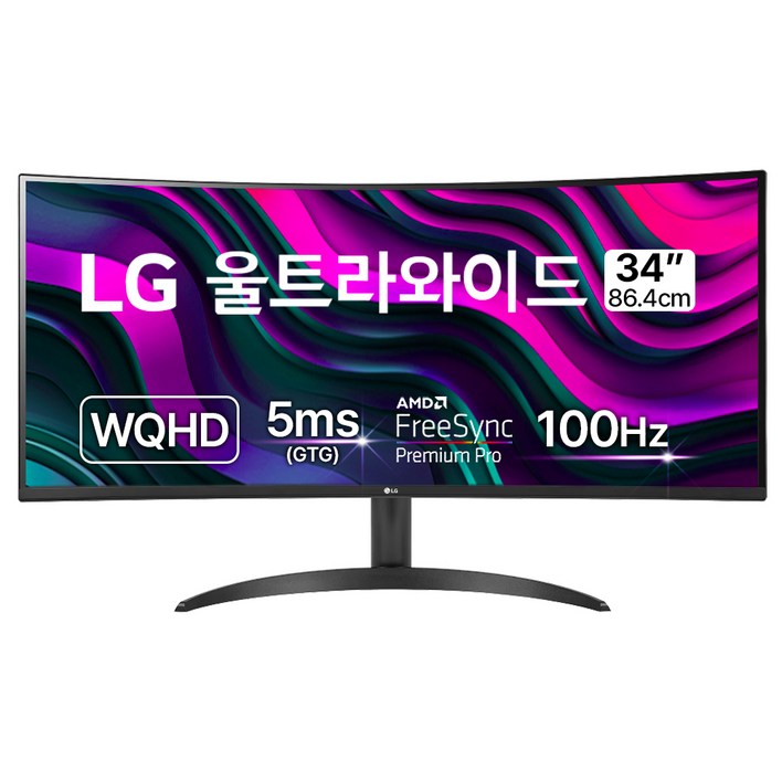 LG전자 WQHD 울트라 와이드 모니터, 86.4cm, 34WR50QK LG전자 WQHD 울트라 와이드 모니터, 86.4cm, 34WR50QK