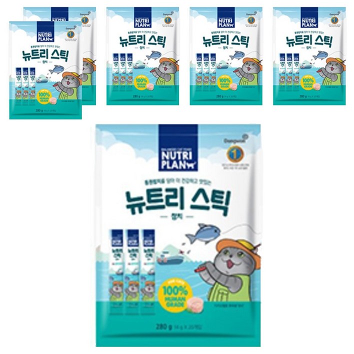 동원뉴트리플랜 고양이 뉴트리 스틱 짜먹는 간식, 참치, 280g, 6개