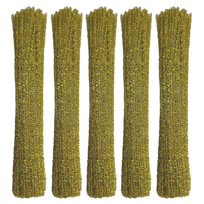 만들하비 칼라 색상 재단 가는 모루 털 철사 끈 반짝이 크리스마스 트리, 04 반짝골드, 500개