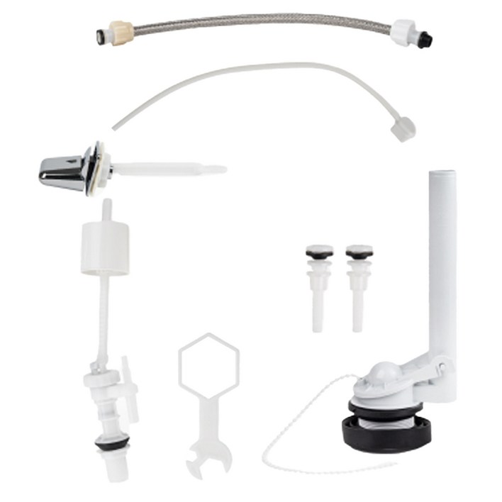두진 무소음 양변기 부속품 측면 내림형  조립 공구 세트, 은색