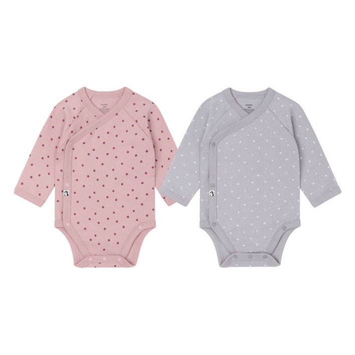 코니 유아용 모달 울트라소프트 전면 오픈형 바디수트 2종 세트