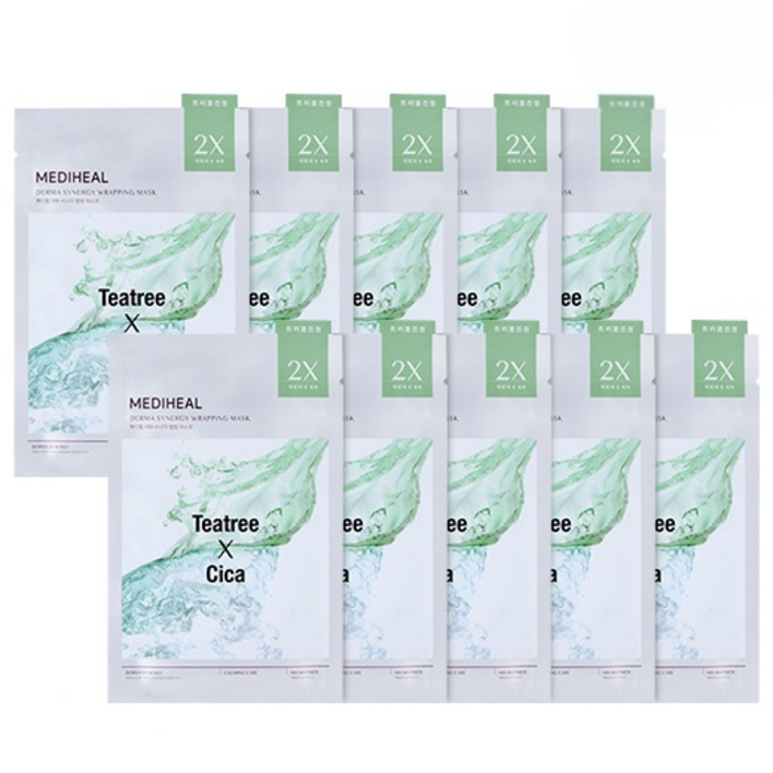 메디힐 더마 시너지 트러블진정 랩핑 마스크팩, 10개입, 1개
