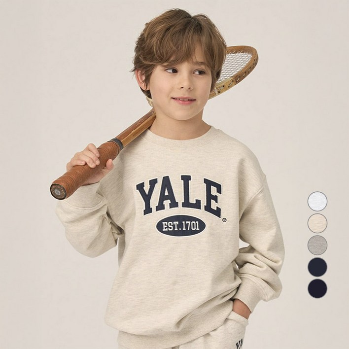 예일키즈 아동용 아치 바시티 로고 맨투맨 YJCRMTZ53814