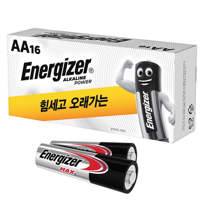 에너자이저 VALUE PACK 알카라인 파워 건전지 AA 16p + 맥스 건전지 AA 2p