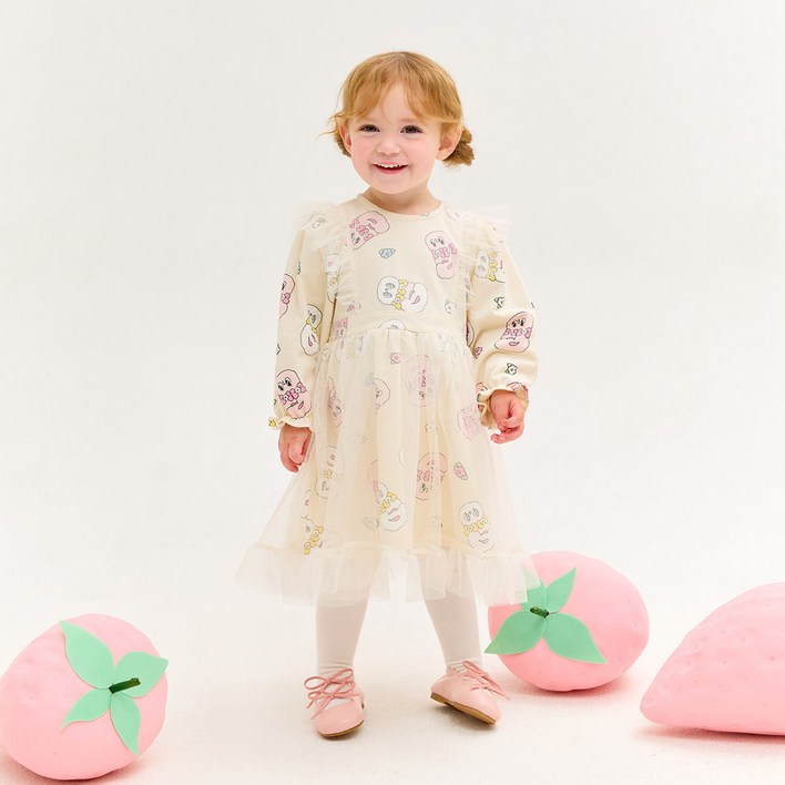 에스더버니리틀 로즈 프릴 샤 원피스