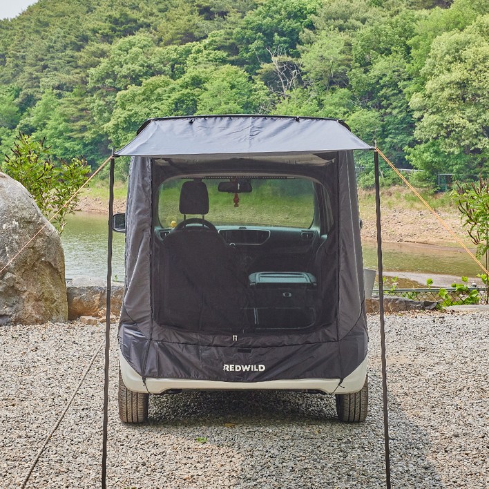 메이튼 레드와일드 올 뉴 레이 칼핏 차박 꼬리 도킹 텐트 캠핑, 5인용, 블랙