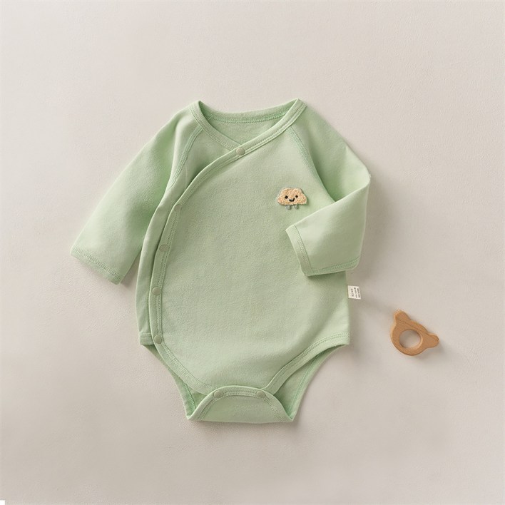 베베니즈 신생아용 뽀글구름 심플 배냇바디수트