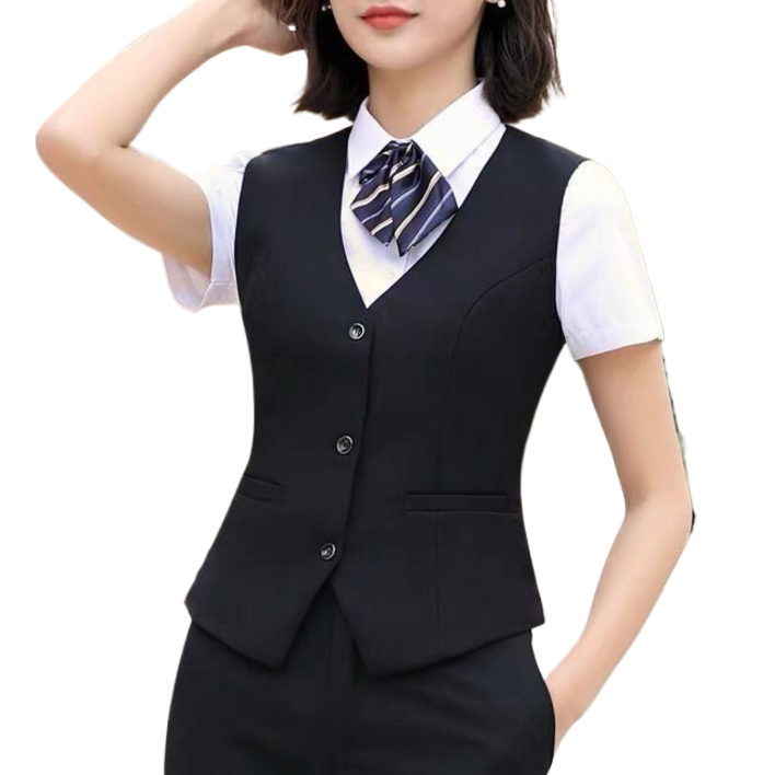 셀럽당 여자 검정  조끼 레스토랑 카페 호텔 호텔리어 상조