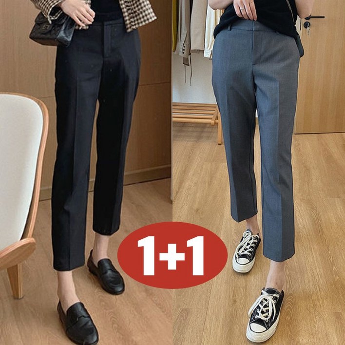 완전 편한 100kg까지 11 빅사이즈 여성 하이웨이스트 정장 작업복 일자 팬츠 여름 슬렉스 쿨 드레이프 슬림핏 날씬해보이는 큰옷 베이직 외출용 그레이 클래식 심플 9부 바지