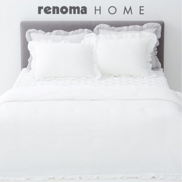 레노마홈 제이 서커 차렵이불 3온스 퀸 Q  화이트 WH
