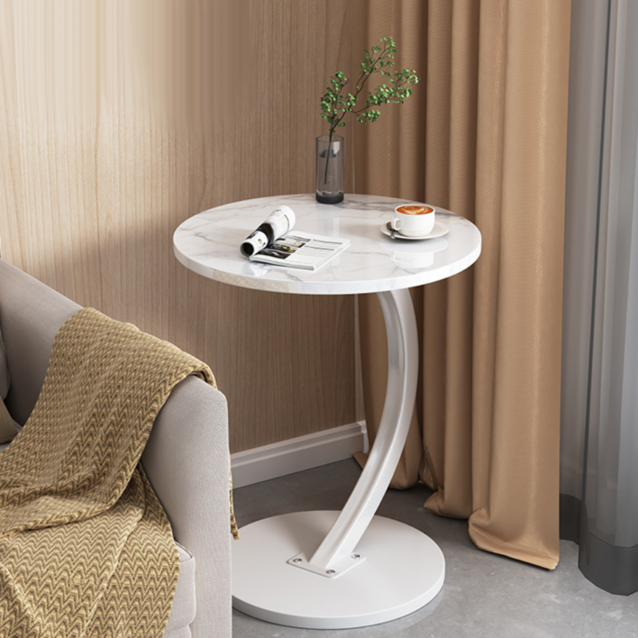 데보코 원형 사이드 테이블, 화이트