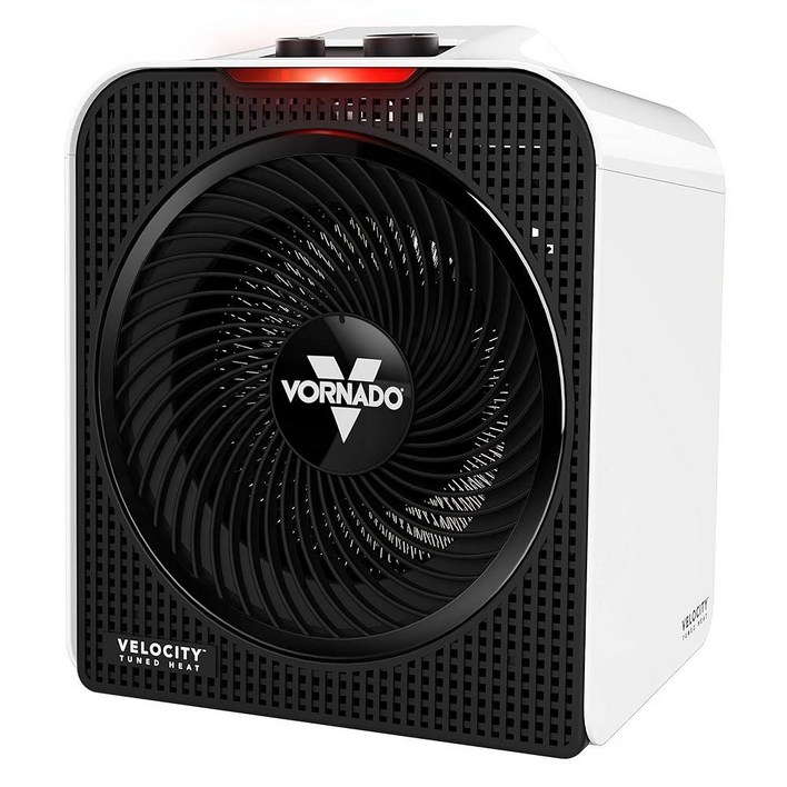 보네이도 Vornado Velocity 3 스페이스 히터, 3가지 열 설정, 조절 가능한 온도 조절기 및 고급 안전 기능, 화이트, 스몰