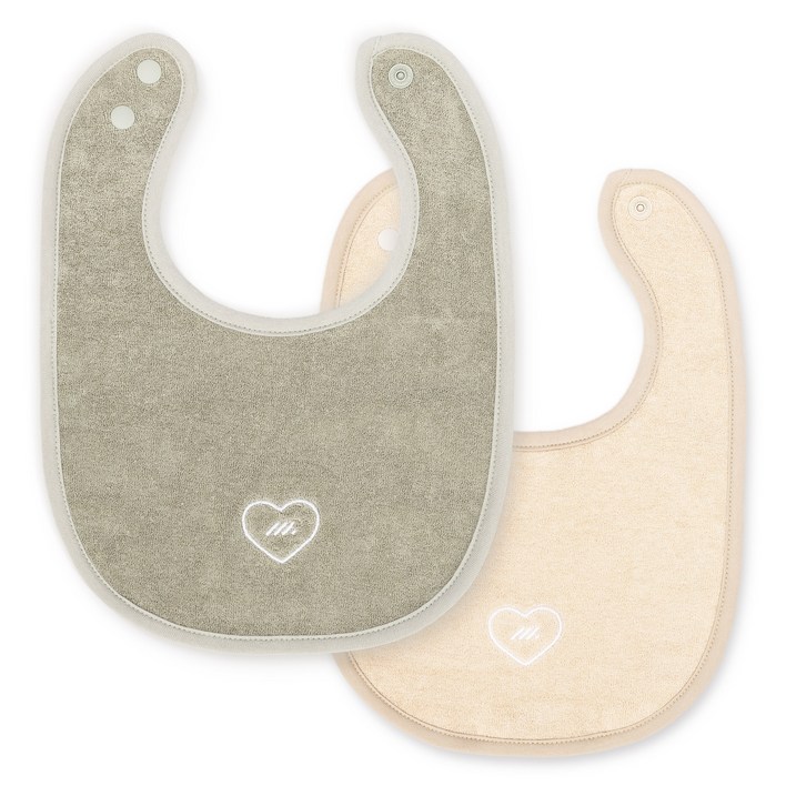 A Prime Standard 아기 유아 턱받이 이중 테리 Icon Line