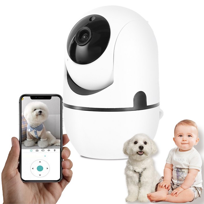 CCTV 스마트 가정용 고화질 카메라 홈캠 실내용 실시간 모니터링 회전형 사각지대 최소화 양방향 오디오