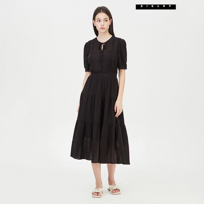 시슬리 가을 원피스 히비스 레이스 셔링 SAOP33431