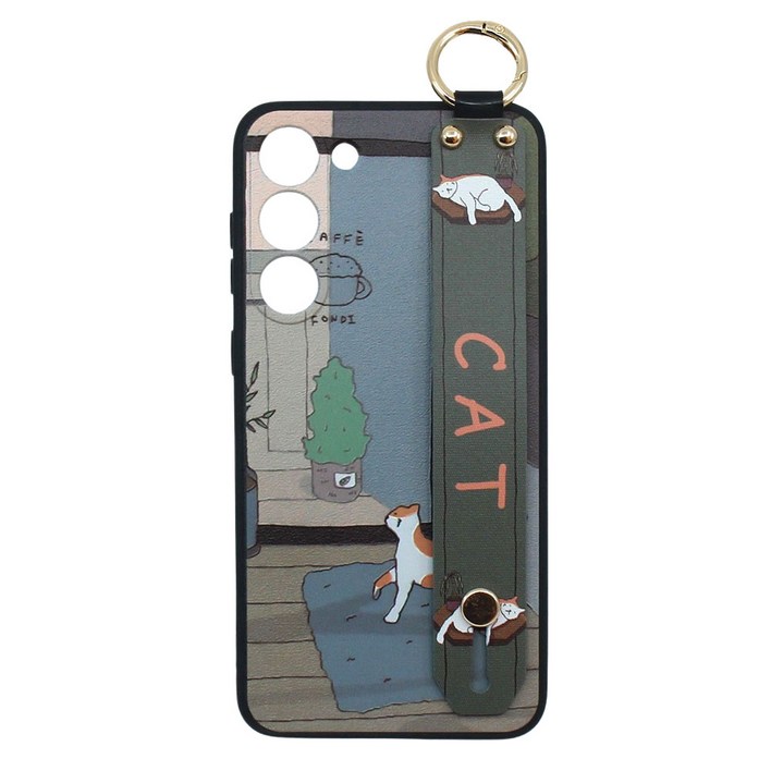 신서엔코 갤럭시S23케이스 갤럭시S23플러스케이스 갤럭시S23울트라케이스 Galaxy Phone Case SCS1533 일러스트 핸드 스트랩 휴대폰 케이스