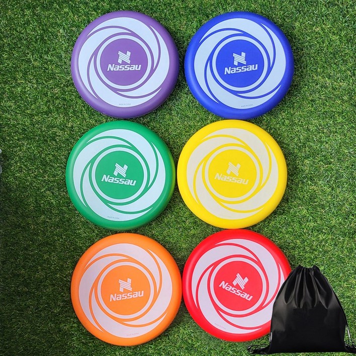 낫소 플라잉디스크 소프트 원반 부메랑 투센 파우치 안전KC인증, 6개세트, 1개