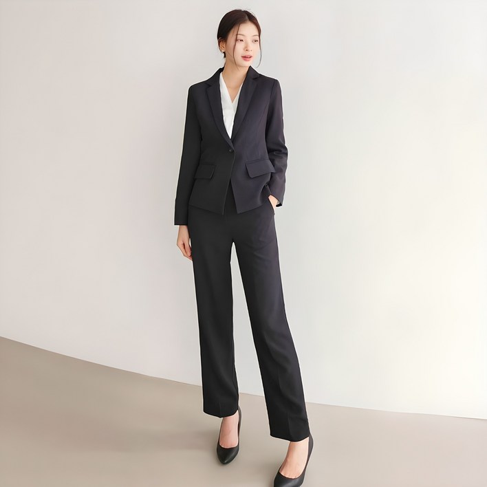 여성 바지 정장 세트 여자 셋업 투피스 기본 베이직 유니폼 가성비