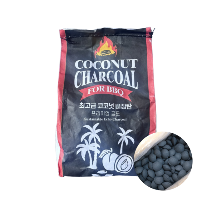 맛소풍  캠핑용 코코넛 조개탄 천연 숯, 1kg, 2kg