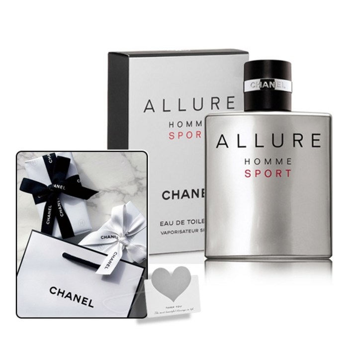 국내당일발송 샤넬 알뤼르 옴므 스포츠 EDT 오드뚜왈렛 50ml 백화점 무료선물포장쇼핑백선물카드