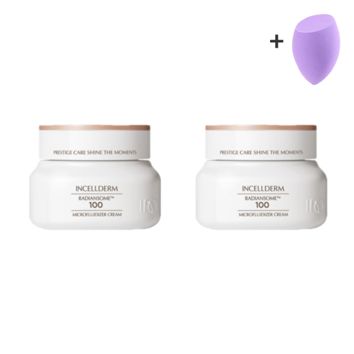 인셀덤 래디언솜 100 마이크로플루다이저 크림 2개 50ml+50ml(+물방울퍼프), 50ml, 2개