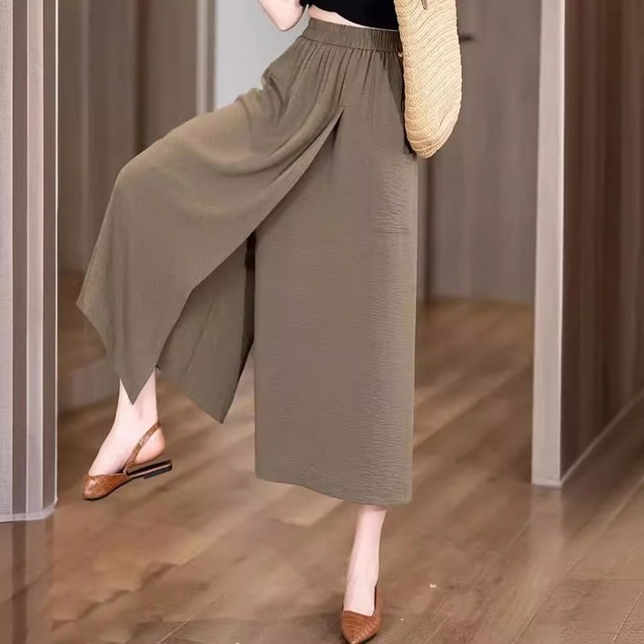 3121 여성 와이드 9부 치마바지 스커트 팬츠 빅사이즈