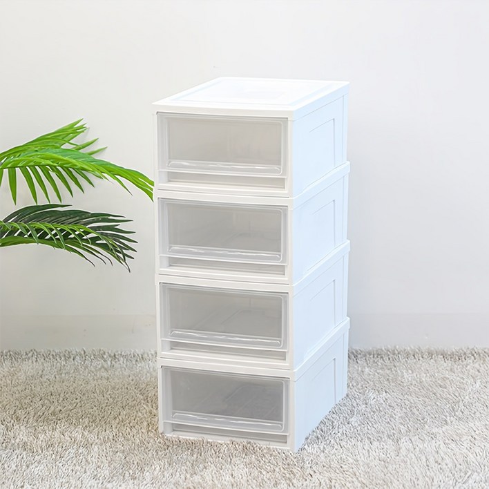 아이리스 국내생산 시스템 수납함 슬라이딩 서랍장 BC370